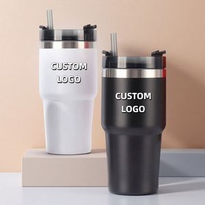 Promotional Drinkware Factory Supply Tumbler Outdoor Sports 304 BPA Free Double Wall Stainless Steel Water <b>Bottle</b> With <b>Straw</b> - Product Image 1