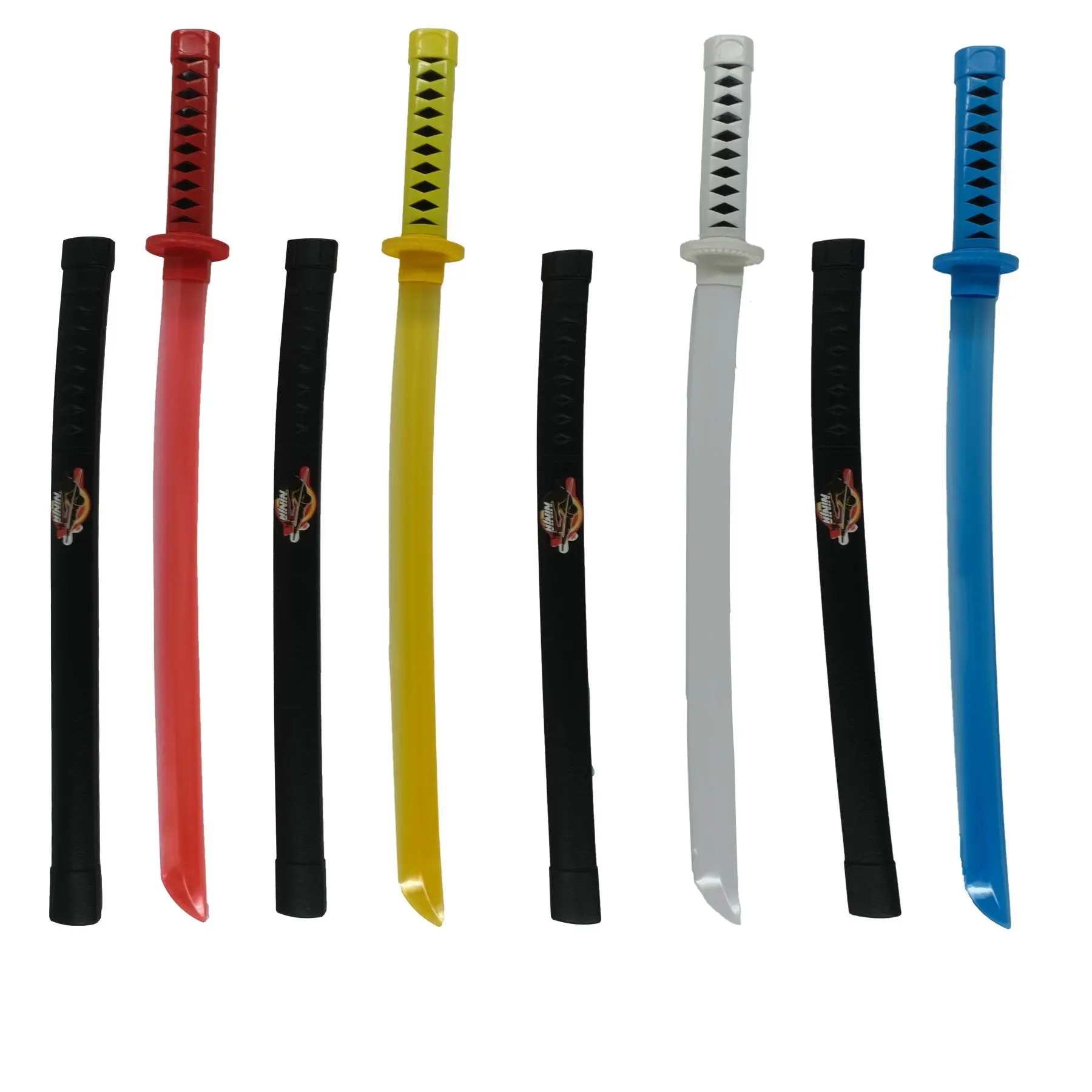 Brinquedo de espada samurai de plástico, 68cm, 4 cores, para crianças, cosplay, brinquedo