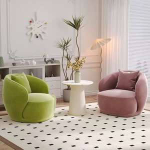 Modern Cream Lamb Wool Sofa Net for Home Furniture Commercial Red <b>Beauty</b> <b>Salon</b> Nail Negotiation <b>Chair</b> with Wind Features - Product Image 3