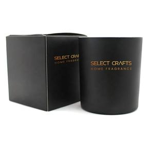 Benutzer definierte Luxus kerze Personal isierte Handelsmarke Jar Soja Wachs Duft kerzen Mattglas Schwarz OEM Aroma therapie 50 Stunden Säule - Product Image 2