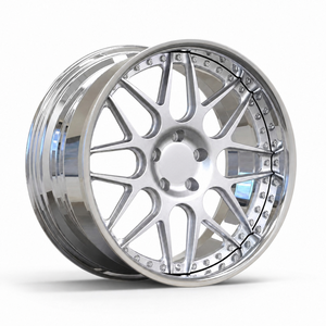 Rines CALIBER <span class=keywords><strong>XCEL</strong></span> de 2 Piezas, Forjados, con Borde Escalonado, Multirradio, Pulidos a Espejo, de 17-22 Pulgadas, PCD 5x112 5x120 - Product Image 1