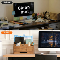 Organisateur de bureau en bois avec tiroir, organiseur de factures et de courrier, porte-documents pour fournitures de bureau, accessoires de bureau