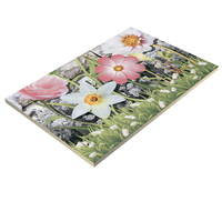 Carreaux muraux en céramique haute résistance, design moderne ACCENTS, motif floral, finition brillante, 300x450mm
