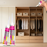 GF698 Vente directe d'usine, mastic transparent haute performance, colle silicone acide pour le collage du verre et des fenêtres