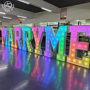 Custom Love LED Marque Letras Luces Led Marquee Letter Bulb RGB Led Sign Bulb Marquee Letter Wedding 4ft Marry Me - Product Image 6