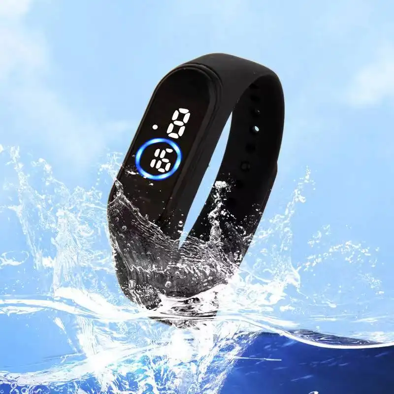 Fabbrica In magazzino prezzo economico Unisex Led Touch orologi reloj inteligente orologio digitale con cinturino In Gel di silice personalizzato impermeabile per uomo