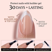 XCOATTIPS Faux Ongles en Gel Souple, Forme Amande Moyenne, French Manucure, Qualité Salon, Nude, à Presser, Vente en Gros