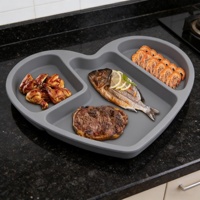 Plaques de cuisson en silicone personnalisées, écologiques, sans BPA, résistantes à la chaleur, avec compartiments, réutilisables pour la cuisine domestique