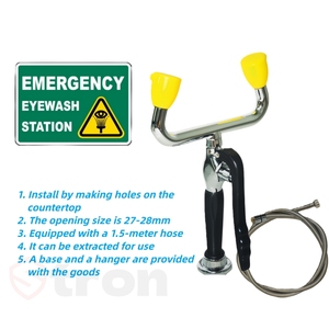 Phòng thí nghiệm mắt máy giặt đồng mạ điện và vòi phun áp lực trạm rửa mắt khẩn cấp đồng mạ điện cầm tay rửa mắt - Product Image 4