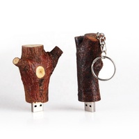 Gadget Kreatif USB 3.0 Flash Drive Bentuk Ranting Kayu 16GB-256GB dengan Logo Kustom dan Garansi 3 Tahun