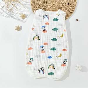 Enveloppement pour bébé en coton pur d'été, facile à envelopper, enveloppe pour bébé réglable, sac de couchage pour nouveau-né - Product Image 5