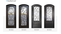 Seeyesdoor Portes de porte en fer forgé Dernier modèle européen antivol en acier Village Villa Double portes Design