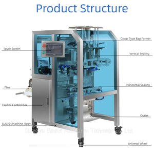Weigher Quadri Head 5500g Vibrator Multihead Granule <strong>Packing</strong> Machine Green Beans Chestnut <strong>Wheat</strong> Custom-Made - Product Image 4
