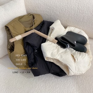 Child Star Round Children's Vest Thickening Windproof Polyester Filling Autumn Winter Korean Style Little Turtle Vest Girls - Product Image 1