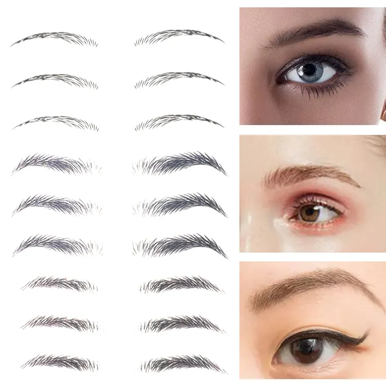 Simulation Augenbrauen aufkleber Wasserdicht wie Brauen haar Make-up Einfach zu tragen Langlebige Nutural Brows Tattoo Aufkleber