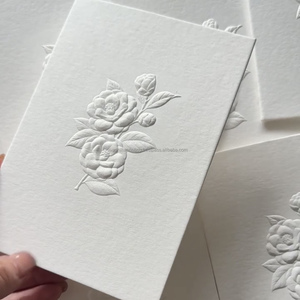 Premium Scupled Embossing Letterpress Offset Wedding Invitation Handcrafted Cotton Paperboard <b>Printing</b> - Product Image 2