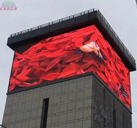 Harga layar Led iklan luar ruangan teknologi Hologram mata telanjang sensasi 3D interaktif dinding Video luar ruangan