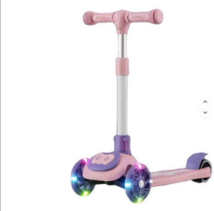 Trottinette enfant réglable avec 3 roues LED clignotantes, trottinette de sport d'extérieur pour enfants, garçons et filles - Product Image 1