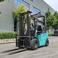 Chariot élévateur électrique compact FBANG CPD20 avec mât pour conteneurs, pneus pleins non-marquants à 4 roues pour services de livraison légers