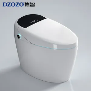 Inodoro eléctrico de lujo con múltiples configuraciones, moderno, para montar en el suelo, baño inteligente
