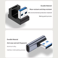 Adaptateur USB C à 180 degrés, type C, USB C OTG vers USB, convertisseur en forme de U, connecteur USB-C 3.0 pour ordinateur, téléphone, tablette