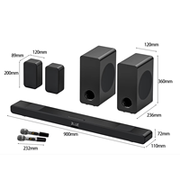Système Home Cinéma Karaoké 5.1 sans fil haute puissance 2026 avec caisson de basses en bois et son surround pour TV, compatible Bluetooth 5.0