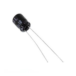 ตัวเก็บประจุแบบ Through Hole รุ่น Manufacturer Channel 50ML10MEFCTZ5X7 10 uF CAP ALUM 10UF 20% 50V RADIAL TH - Product Image 1