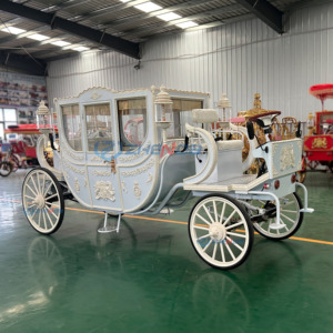 Chariot électrique blanc Chariot à chevaux royal Transport spécial personnalisé <span class=keywords><strong>Voiture</strong></span> à cheval de tourisme de <span class=keywords><strong>mariage</strong></span> - Product Image 2