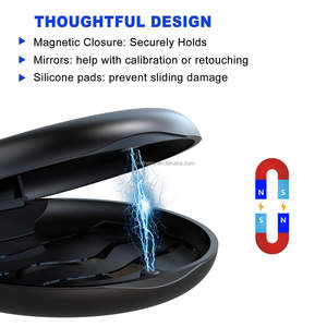 Scatola di immagazzinaggio trasparente portatile in silicone per piccoli accessori antipolvere custodia per la pulizia dentale dei denti-fermo a specchio - Product Image 6