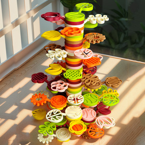 Lumières éducation précoce pensée formation équilibre blocs de construction <span class=keywords><strong>en</strong></span> plastique bricolage empilage <span class=keywords><strong>musique</strong></span> arbres enfants Puzzle jouets - Product Image 2