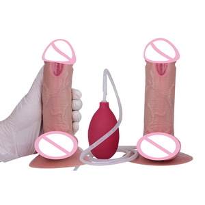 Прямая поставка фаллоимитатор для пениса реалистичный анальный страпон Лесбийский эякуляционный фаллоимитатор для женщин силиконовый пенис фаллоимитатор с присоской - Product Image 1