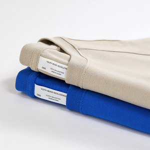 Camiseta de Algodón 100% Tejido con Serigrafía Personalizada, de Alta Calidad, Estilo Urbano, Lisa, para Hombre, de Gran Gramaje, Oversize, Anti-Pilling - Product Image 6