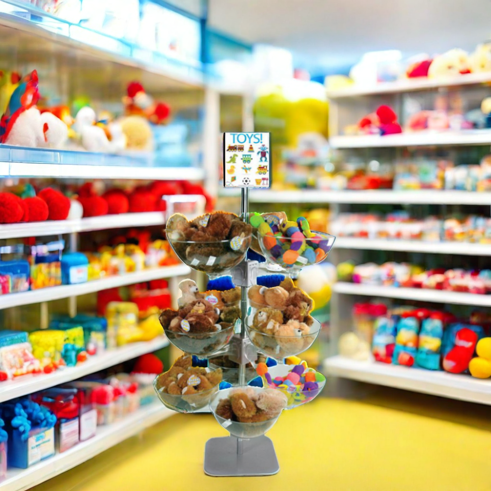 Apache Modern Acrylic Polished Light Duty Plush Toy Display Stand Single-Sided Customizable Color Logo Supermarket Shelves — view 3