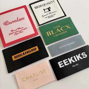 Preço barato Custom Polyester <span class=keywords><strong>Nylon</strong></span> <span class=keywords><strong>Patch</strong></span> Tecido Natural Cotton End Fold Woven Brand Labels for Clothing - Product Image 1