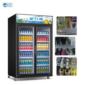 <span class=keywords><strong>Vetrina</strong></span> Refrigerata Verticale con Ventilazione Forzata, Frigorifero Commerciale a <span class=keywords><strong>Doppia</strong></span> Porta in Vetro, Espositore Refrigerato per Bevande da Supermercato - Product Image 2