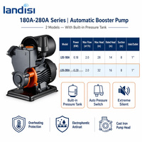 Pompa Booster Otomatis Start Stop Self-Priming 1.5 HP untuk Pemanas Air, Pompa Air Sumur, Motor Stepper, Impeller Kuningan, Bersih