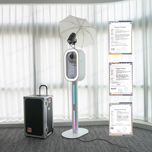 Party Events Photo Machine Oval DSLR Photo Booth Mirror Photo Booth con pantalla táctil LCD de 13,3 "Flash Photo Booth Metal Shell - Product Image 5