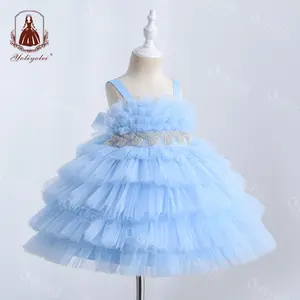 Wholesale Flower Girl Dress Premium Oem Factory Outong Robe De Princesse Baby Girl Puffy Dresses 5 Years