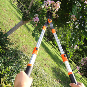 Shuangsong Telescopic Lawn <b>Shears</b> Dual Blade Aluminum Handle Manual Garden <b>Tool</b> For Grass And Hedge Trimming - Product Image 3