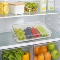 Boîte de rangement empilable pour réfrigérateur, en PET transparent sans BPA, organisateur de réfrigérateur, boîte de rangement pour économiser de l'espace, conteneur de cuisine OEM
