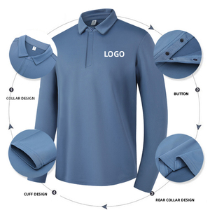 Camiseta con degradado para hombre, ropa deportiva de manga larga, secado rápido, entrenamiento de gimnasia, camisa de entrenamiento atlético, tela de punto para trotar, Fitness - Product Image 6