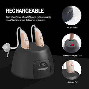 Prothèses auditives rechargeables avec base de chargement Prothèses auditives invisibles prêtes à porter Prothèses auditives modulaires OTC Hot Sell - Product Image 5