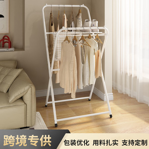Tendedero de ropa plegable en forma de X, para interior y exterior, móvil, para balcón, para uso doméstico. - Product Image 3