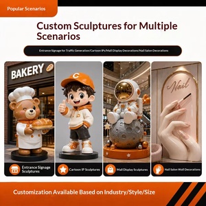 Escultura de dibujos animados de fibra de vidrio para marco de puerta, letrero de tienda personalizado con forma de muñeca, animales, temática de maternidad, personalizable por imagen - Product Image 5