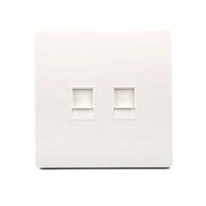 86 Type Witte Voorplaat Wandplaat <span class=keywords><strong>Socket</strong></span> Dual Poorten Face Plate Network <span class=keywords><strong>Lan</strong></span> Telefoonpaneel Rj45 Stekker - Product Image 1