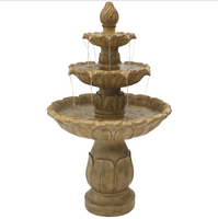 Cascade en pierre jaune cantera fontaines en pierre fontaines en pierre antiques fontaine murale d'eau en marbre extérieure pour la déco de jardin