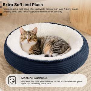 Südost asiatische Fabrik 20 Zoll Haustier bett Rundes Donut Katzen-und Hunde kissen bett für Katzen oder kleine Hunde - Product Image 3