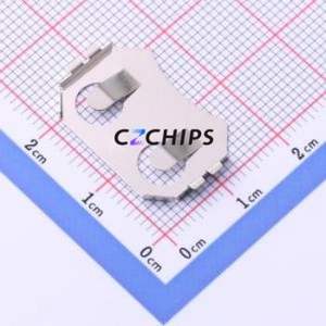 MY-2016-02 Button & Strip Battery Connector SMD Connector Battery Clip CR2016 Phosphor Bronze Nickel - Product Image 1