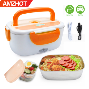B10-1174 Amz Top Seller Car Home Use Stainless Steel Heating Food Warmer Electric <strong>Lunch</strong> <strong>Box</strong> - Product Image 1
