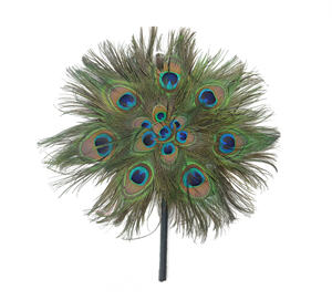 Abanico <span class=keywords><strong>de</strong></span> Mano con Plumas <span class=keywords><strong>de</strong></span> Pavo Real Naturales para Mujer, Ideal para Fiestas <span class=keywords><strong>de</strong></span> Té, Eventos Festivos, Baile, Bodas y como Accesorio Decorativo - Product Image 2
